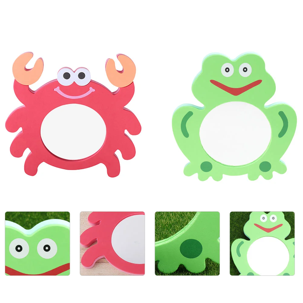 

2 Pcs Bath Educational Toys Baby Bath Tub Fun Shower Toys Musical Toys Toddlers Eva Cartoon Mirror Crab Animal Bath Toys
