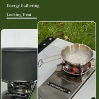 Camping Gas Stove Igt 0.5 Unit Stove 7200W High Power IGT Gas Burner Folding Brazier Grill Stainless Steel Burner Stove Kitchen 4