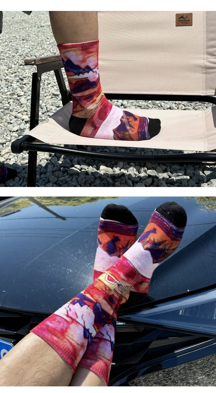 Outdoor men's and women's Professional sports Merino Wool Sports 3D printed wool socks Merino Bike Hike Marathon 23 Sf3e0f84bc620439c8a2f289b26f43806P
