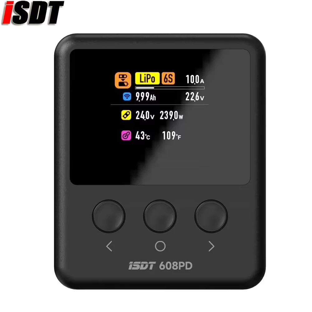 Chargeur ISDT 608PD 240W/10A + Câble PD 140W pour Batteries RC LiPo