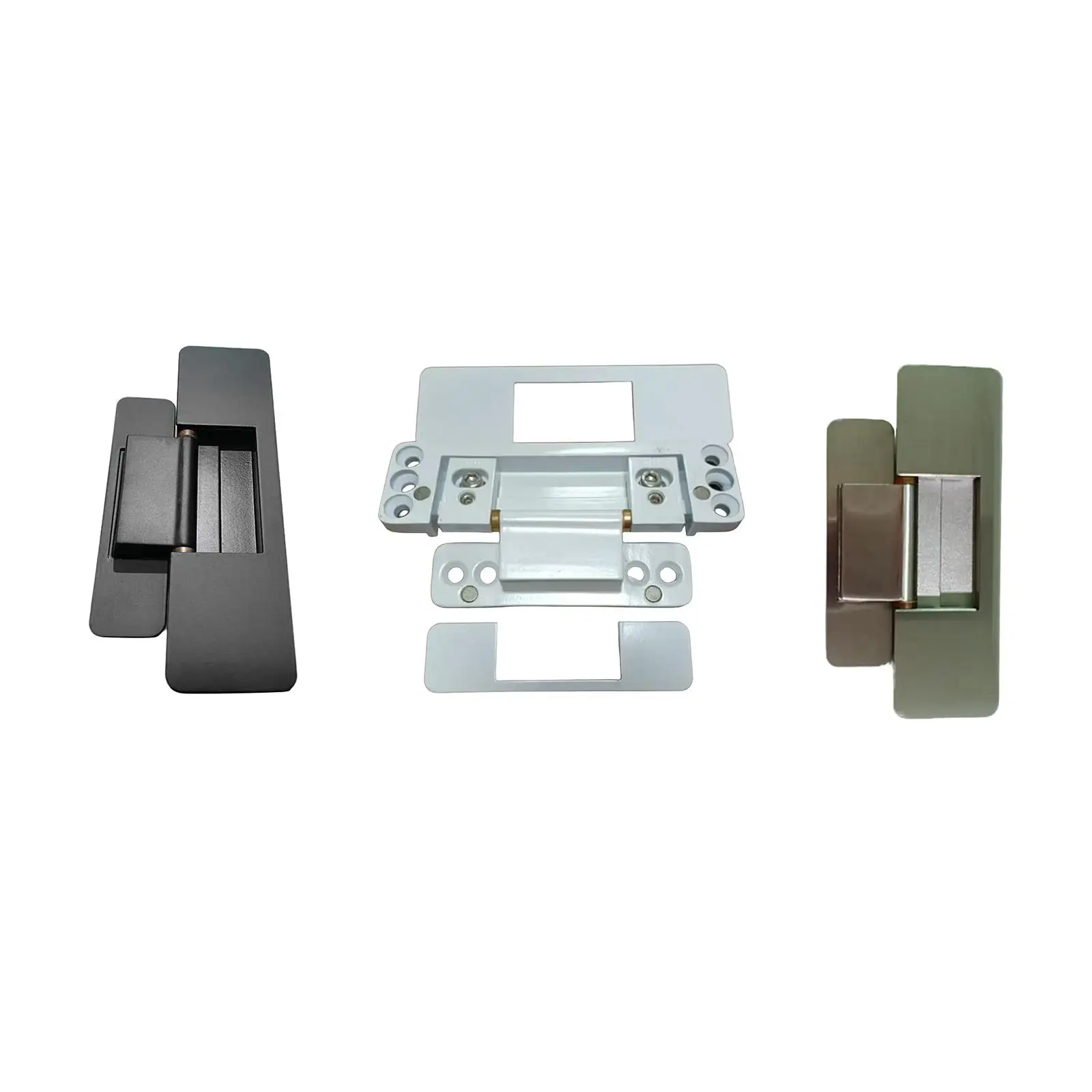 Hidden Door Hinge Thickened Hardware Silent Solid Heavy Duty Invisible Hinge Pivot Hinge Adjustable for Bookcase Interior Door