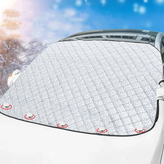 Couverture de pare-brise magnétique imperméable pour voiture, Protection  UV, pare-soleil d'hiver, neige, accessoires pour l'extérieur - AliExpress