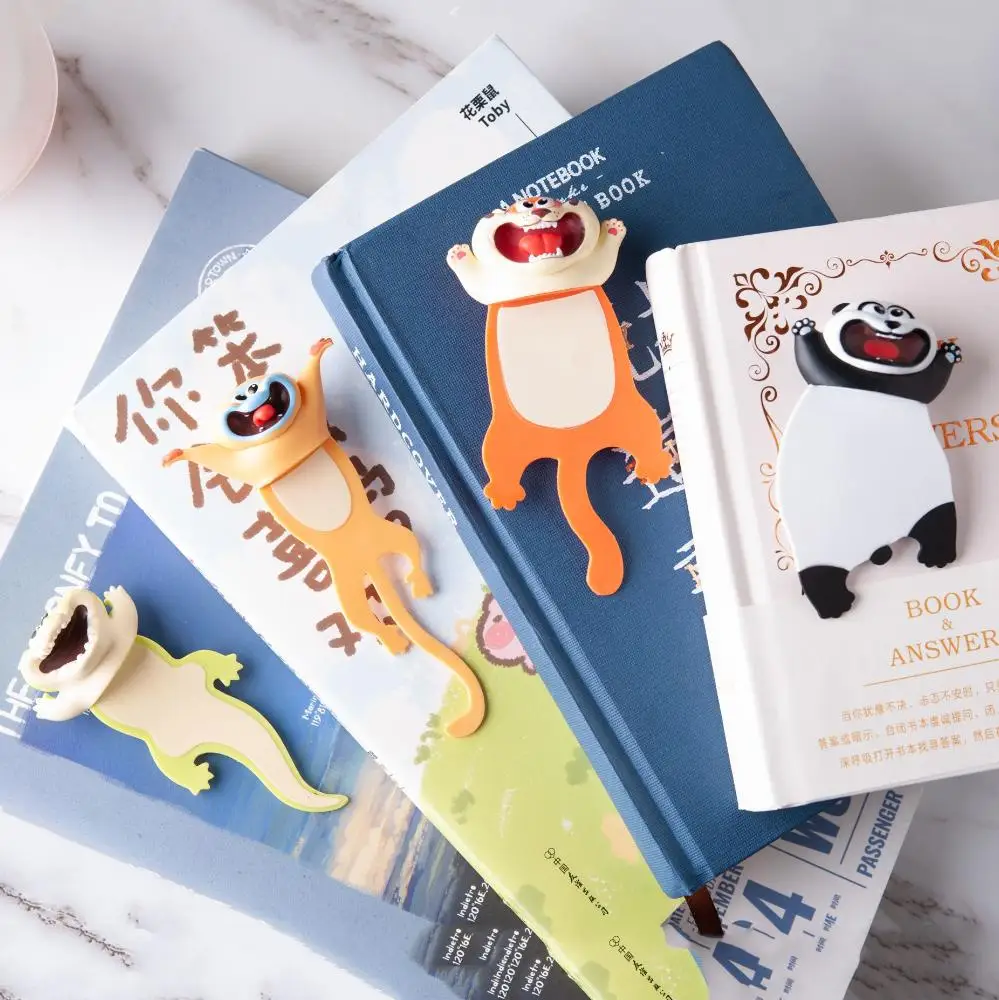 3D Stereo Bookmark Cartoon Animal Series Bookmark Reading Labels Book Mark Student Stationery Office School Supplies Child Gift