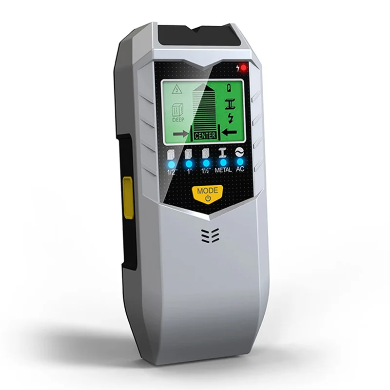 B92B-5-In-1 Electronic Detector Wall Stud Finder Sensor Wall Scanner Edge Center Detect Wood /Metal/AC Live Wires Inside
