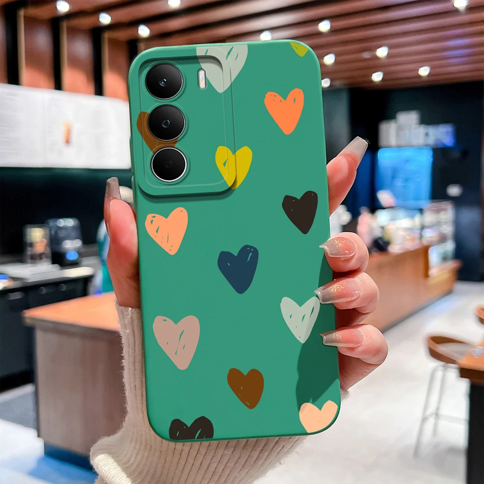 Fashion Sunflower Heart High-Quality Smooth Liquid Phone Back Cover Bumper