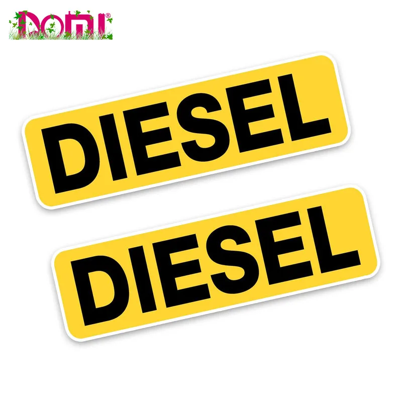 

2 X Reminder Diesel Fuel Only Fashion Funny Car Sticker Retro-reflective Decals for Auto Motocross Racing Hyundai Lada,11*3CM