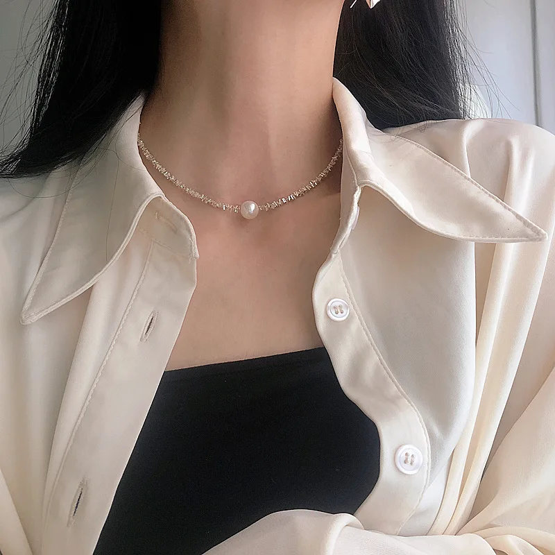 ☆(G)I-DLE☆【trimarch】☆P.S(Pearl shell) Crush Necklac.e☆ MC Collective Shell Pearl Charms Choker Necklace
