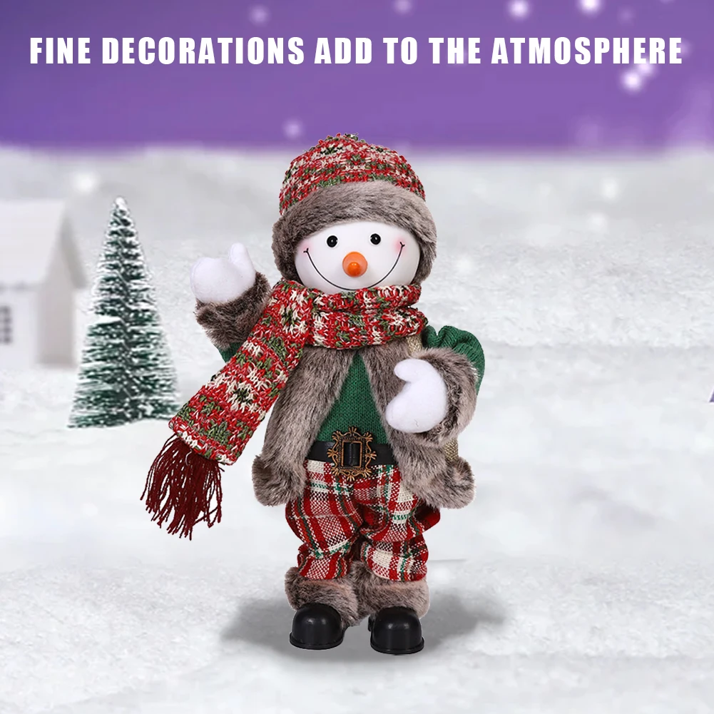 Electric Music Decoration Doll Toys Creative Santa Claus Xmas Decor Battery Powered Christmas Ornament Figure Gift for Christmas