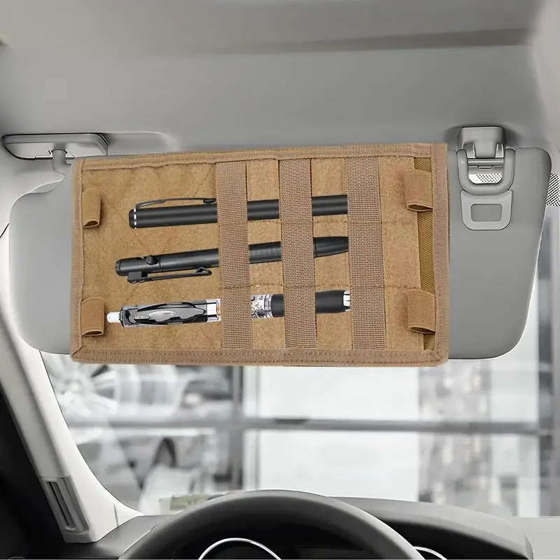 

Oxford Cloth Visor Storage Small Tools Organizer Multifunctional Car Storage Supplies for Journey Hiking Sun Visor Organizer