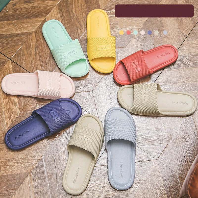 2023 New Slippers Women Summer Flip Flops Indoor House Couples Home Bathroom Non-slip Soft Tide To Wear Slippers Flat Shoes