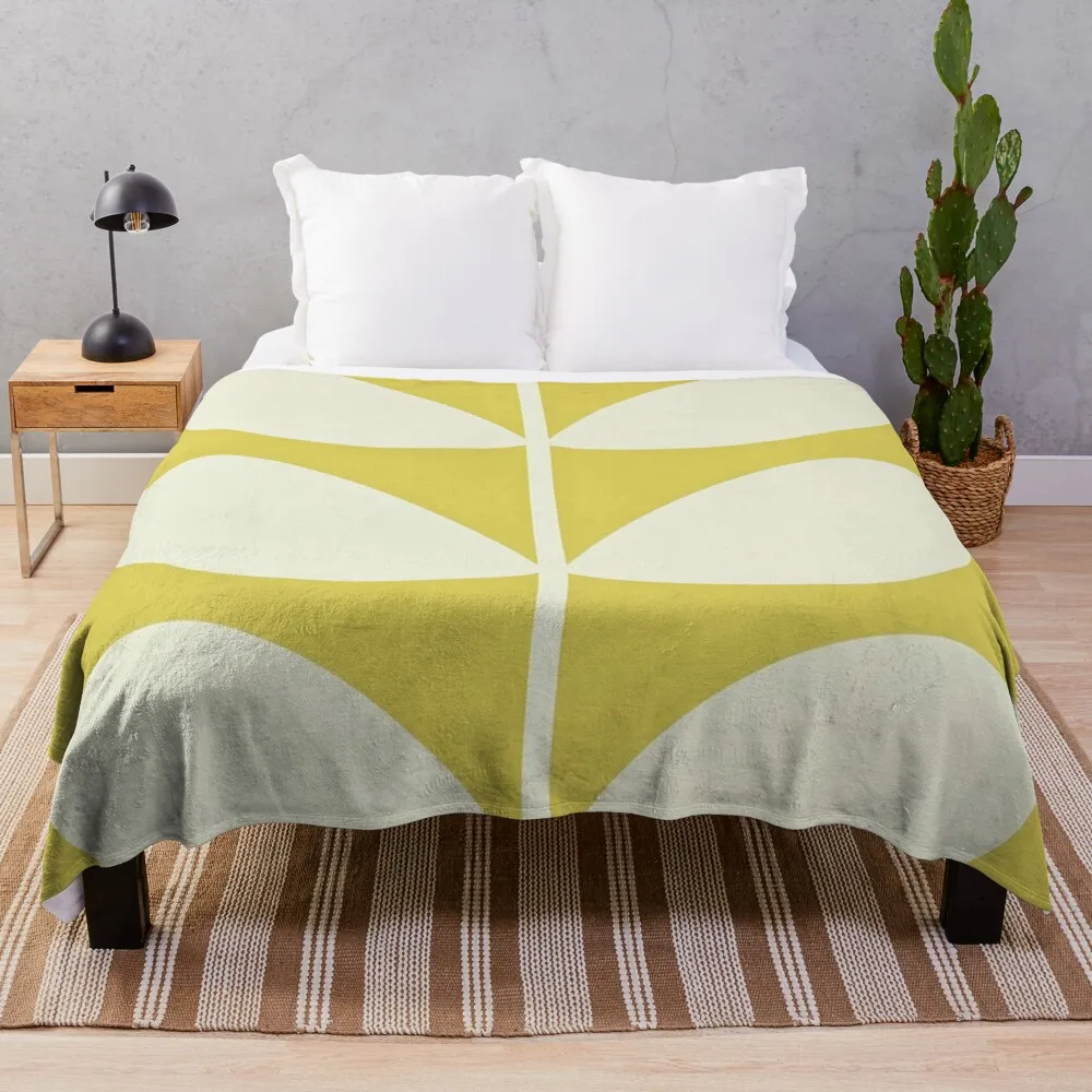 

Orla Kiely Multi Stem Dark Yellow Throw Blanket Decorative Sofa Blanket Extra Large Blanket