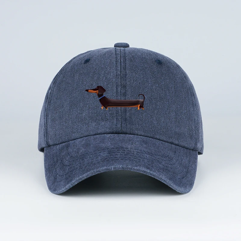 Retro Dachshund Print Baseball Cap - Adorable Dog-Themed Style for Outdoor Walks & Pet Gatherings