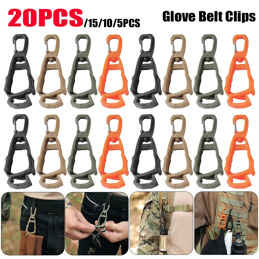 5-20PCS Portable Gloves Hook Multi-purpose Work Gloves Holder Clip Anti-drop Glove Grabber Clip For Worker Construction glove clip holder