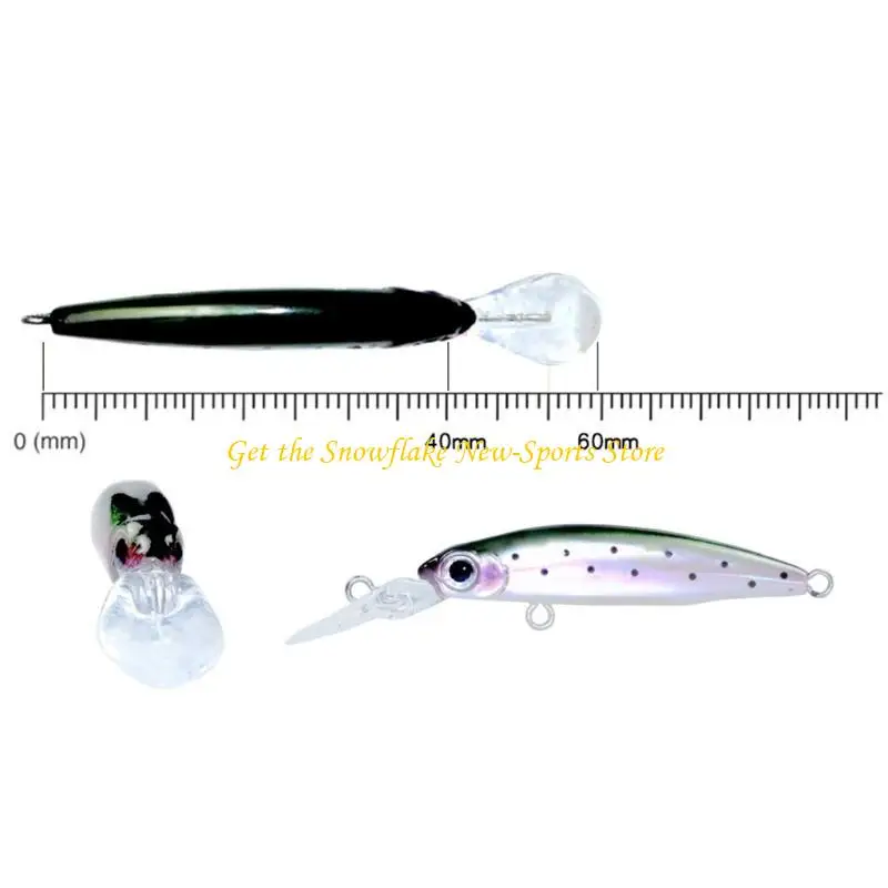 E56d 1,8 g 40 mm Kurbelköder Köder sinken Fischereiköder schwimmend Schwimbait Wobbler Harte Köder für Forellen Süßwasser