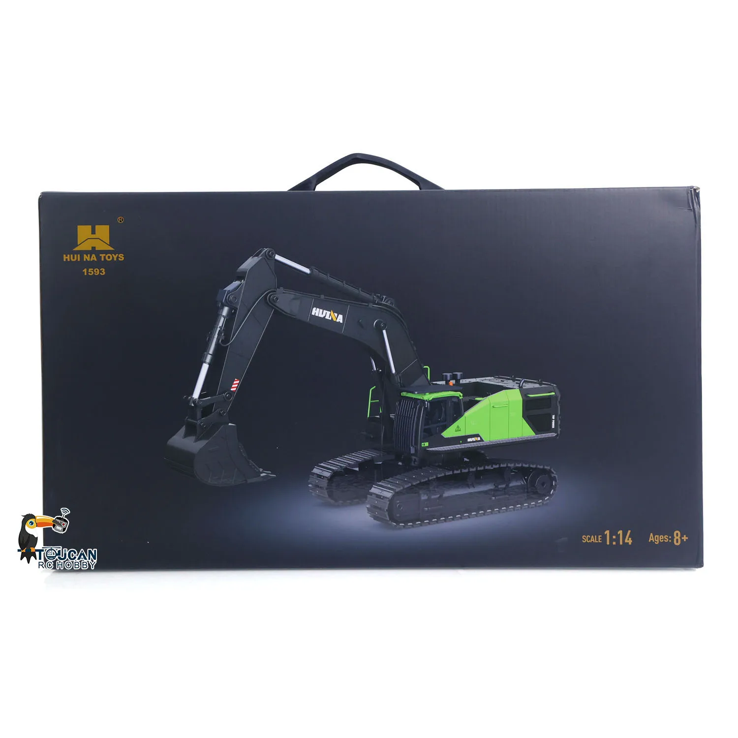 HUINA 1593 1/14 2,4G RC Bagger 593 28CH Rotierender Legierungs-Bagger mit Licht und Sound Ferngesteuerter LKW Elektrisches RC-Spielzeugmodell Geschenke – Detail 29
