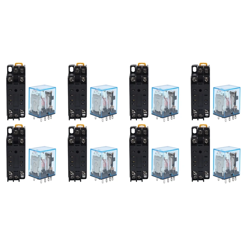 

8X 220/240V AC Coil DPDT Power Relay MY2NJ 8 Pin W Socket Base