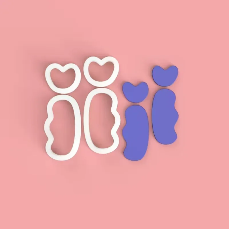 Y2k Style Soft Pottery Earrings Polymer Clay Molds DIY Future Style Earring Jewelry Cutters Handmade Jewelry Pendant Making Tool