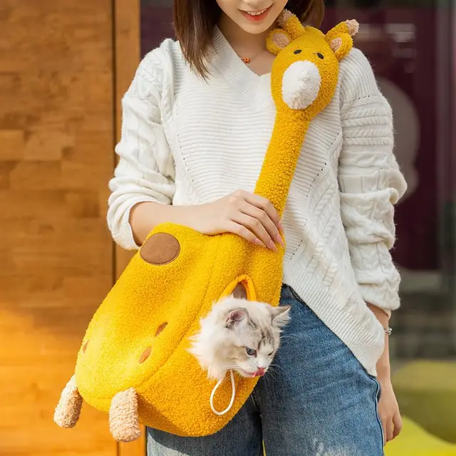 Portable Carrier Giraffe Shaped Bag For Small Dog Cat Outdoor Dog Walk Travel Bag Pet Supplies Pet Comfortable Shoulder Bag 5