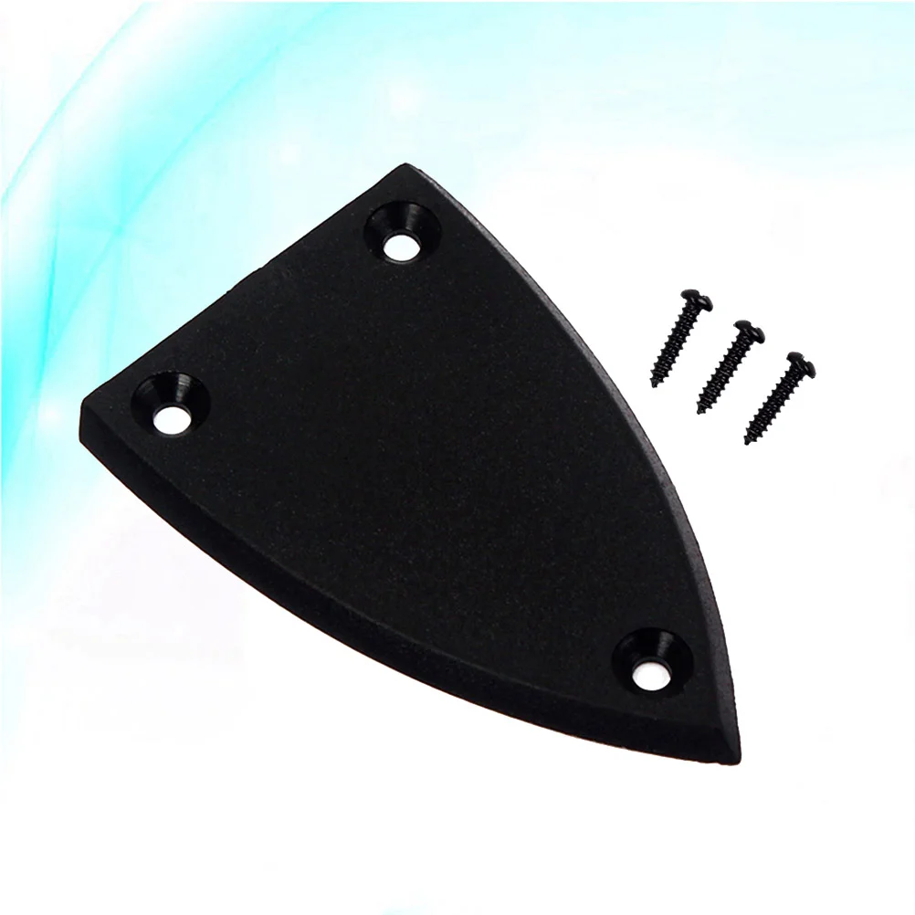 

2pcs 3 Holes Truss Rod Cover Plates Guitar Truss Rod Covers Electric Guitar Replacement Parts ( Black )