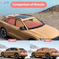 Solar Tint Film Ghost Rose Red Chameleon VLT78% Windscreen Foils Car Front Rear Window Tint Windshield Protection 6