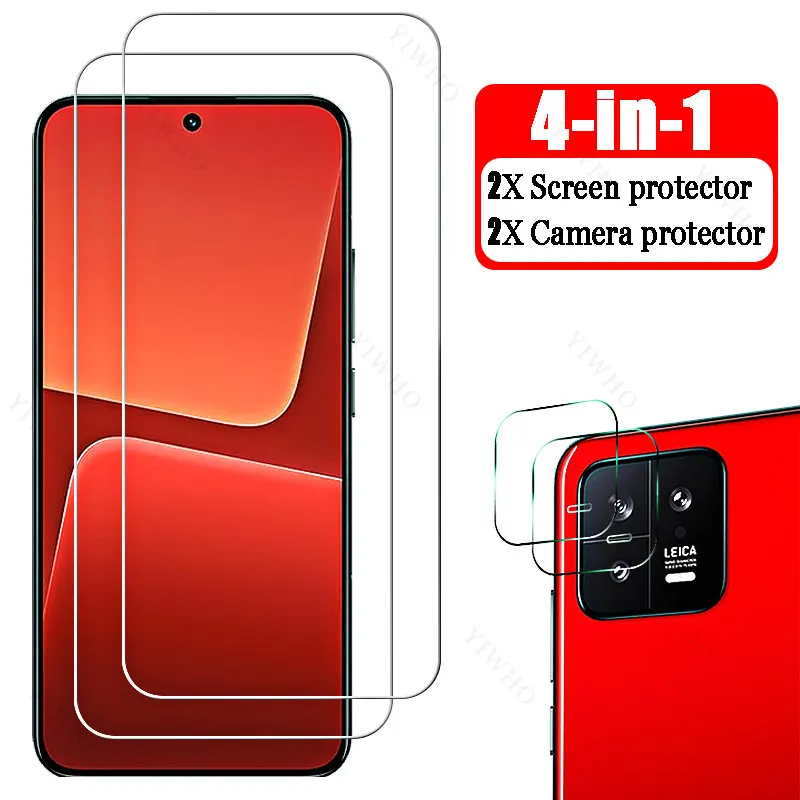

4 в 1 для Xiaomi 13 защита для Xiaomi 13 2211133C защита для экрана пленка для объектива камеры защитное закаленное стекло 6,36 дюйма защитная пленка
