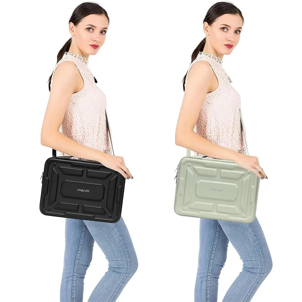 Bolsa de Ombro Portátil à Prova de Choque para Macbook Air Pro 13 em 14 em 15 em m1 m2 m3 A2681 A2918 A2941 Impermeável Estojo para Notebook - Imagem 6
