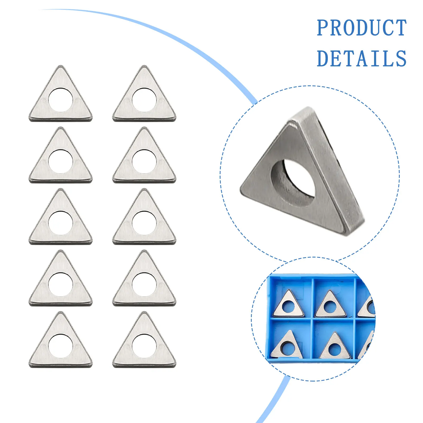 

Inserts CNC Carbide Tips Industrial Lathe Tungsten Steel Turning Tool High Strength Holder Impact Resistance MT1603 Brand New