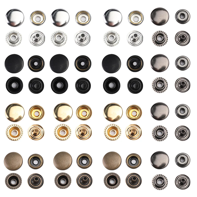SHWAKK100PairsSewingButtonSnapFourBucklePackMetalPressStuds