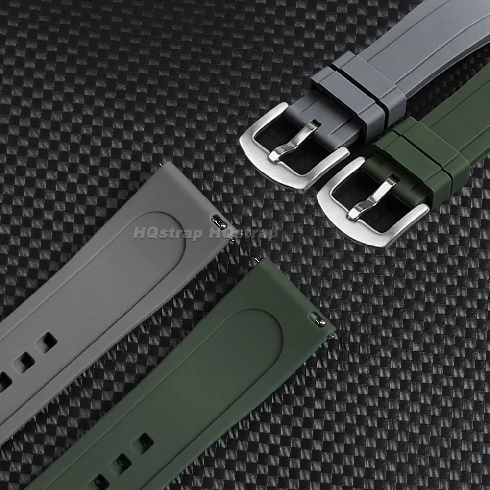 Silicone Sports Waterproof Watch Strap - Quick Release Wristband