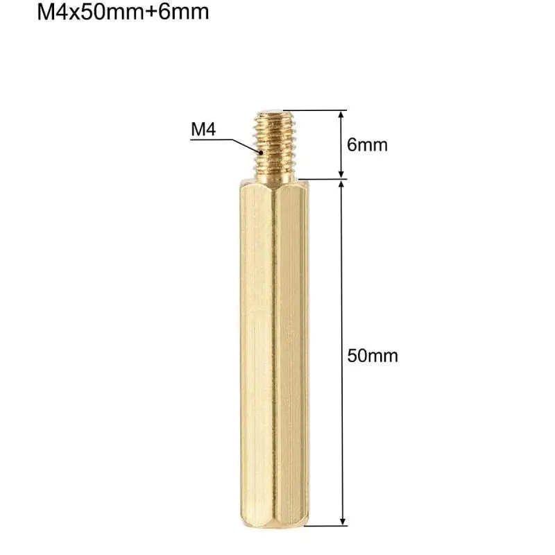 Brass Pillars M2/M2.5/M3/M4 Coppers Brass Pillars Standoff Circuit Spacer PCB Board Nut Screws Hex Round Single Cylinder Head/Hexagon pillar