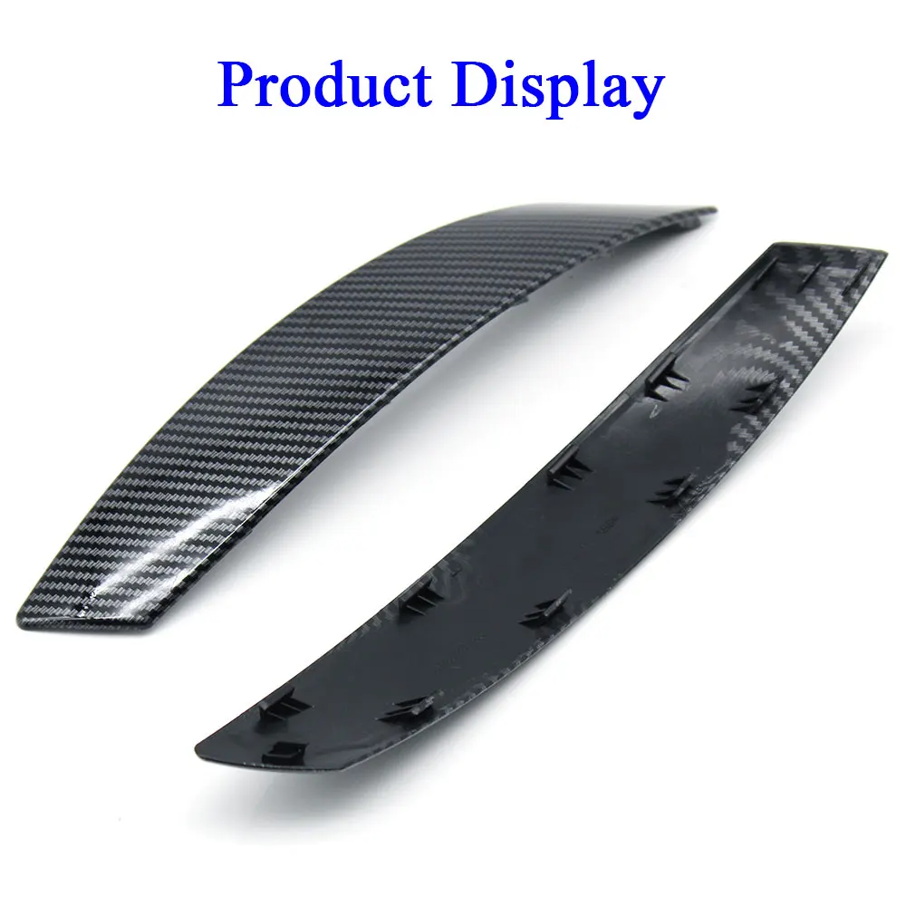 Silver Carbon Fiber Interior Left Right Door Pull Handle