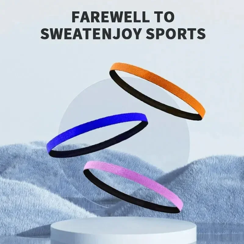 Description Picture 4 of item1PC Non-Slip Elastic Sweatband Outdoor Sports Headband Fitness Exercise Yoga Hair Band Football Running Sweatbands for Women Men