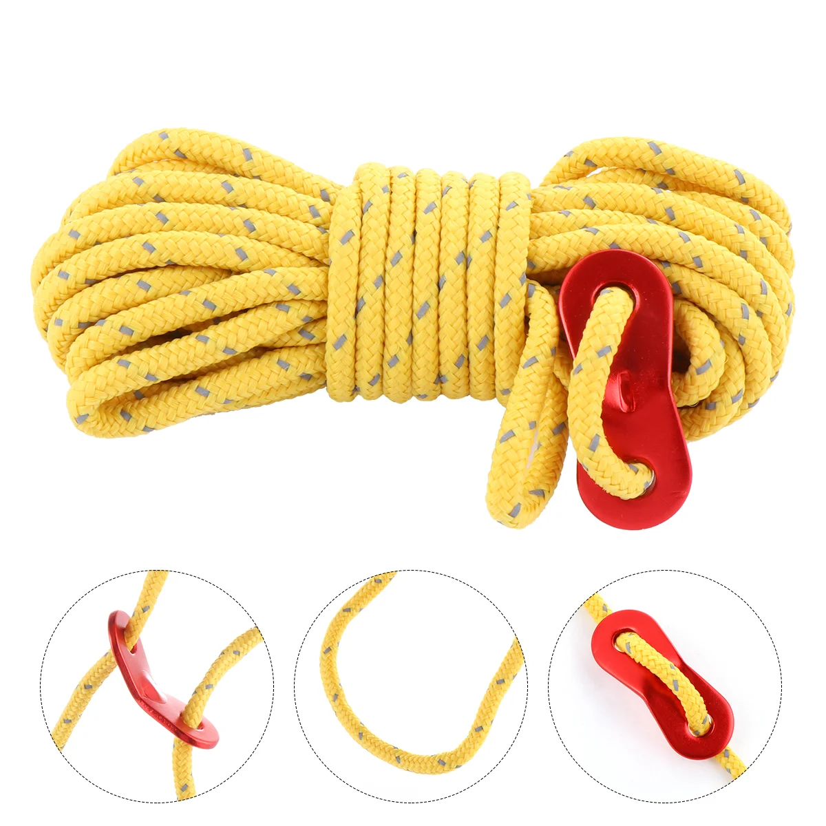 

3 Pcs Windproof Reflective Rope Camping Tent Bold Accessories Guyline Polyester