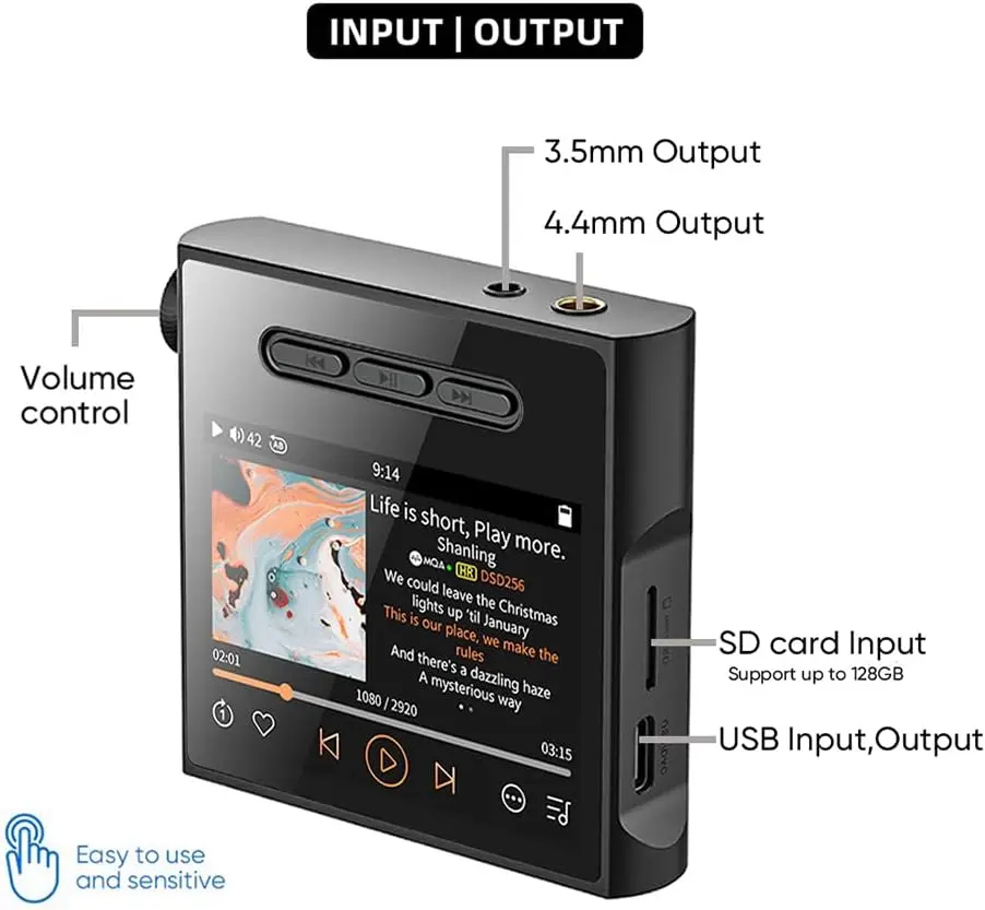 SHANLINGm2sオーディオプレイヤー Shanling-ポータブルHi-Fiミュージックプレーヤー,m1s,mp3,hi