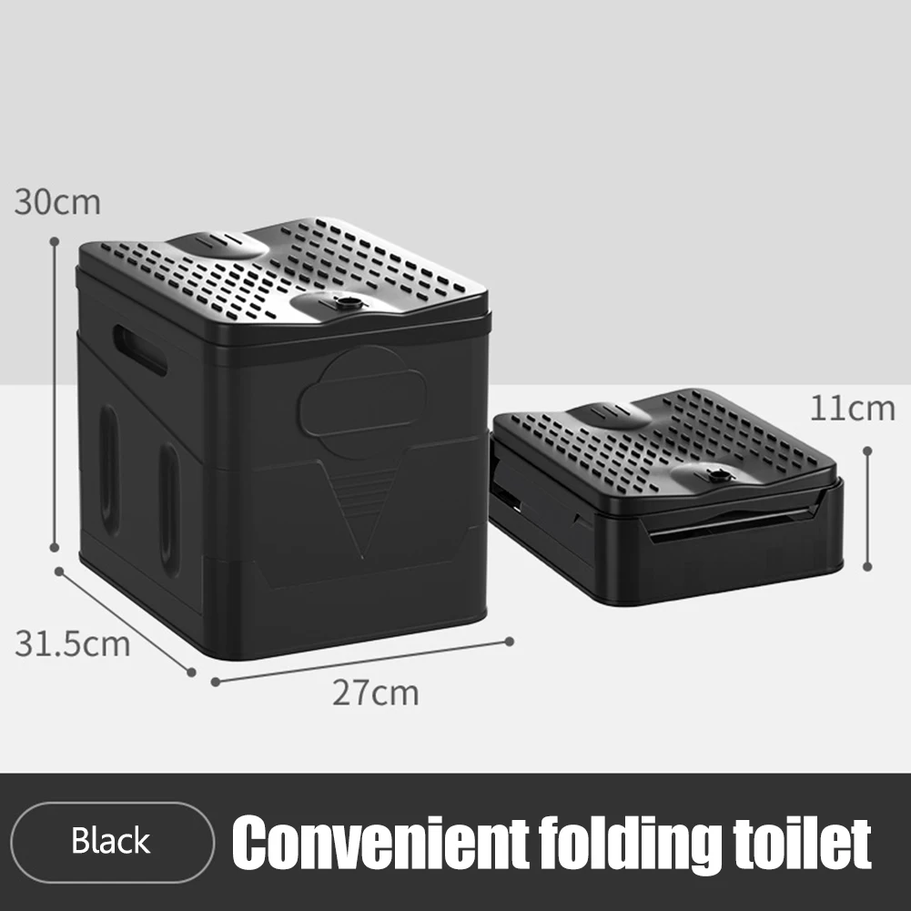 Outdoor Toilet Portable Bedpan Strong Bearing Capacity Reusable Trash Can Emergency Travel Toilet Bucket for Tour Self-driving