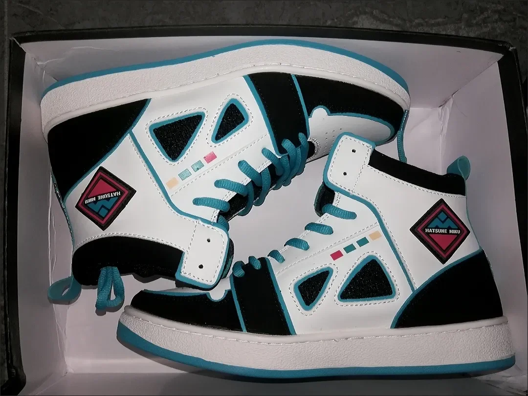 Hot Hatsune Miku Shoes For Men Vocaloid Cosplay Male Sneakers
