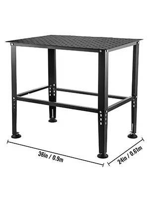 SucceBuy Welding Table 36" x 24" 800LBS Capacity Welding Workbench Table Heavy-Duty Work Bench for Welding Assembly Repair Works