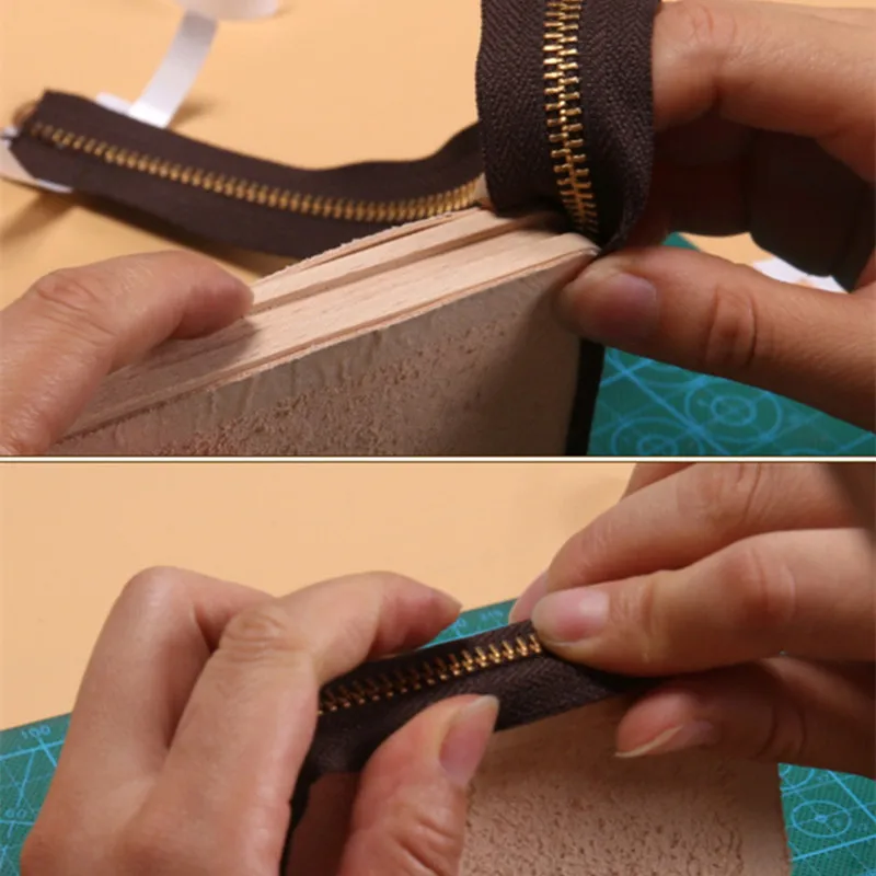 Zipper Installation Assistant Leather Craft Tool 1set DIY Leather Craft Upper Zipper Correction Hand Tool