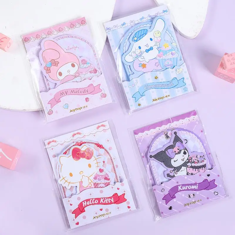

Kawaii Sanrio Anime Sticky Note Cute Cinnamoroll Hello Kitty Kuromi My Melody Note Paper Originality Stationery Children Gifts