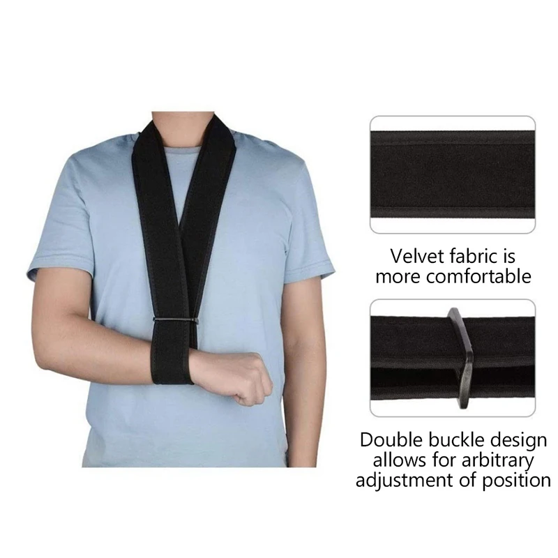 Atmungsaktive Arm Sling Einstellbare Arm Unterstützung Strap Wegfahrsperre Für Verletzungen Schulter Ellenbogen Handgelenk Dislokation Bruch Klammer Gürtel – Detail 2