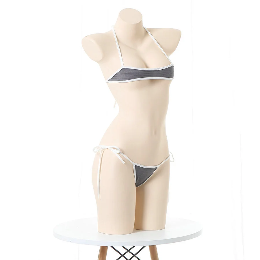 Women Sexy Three-point One-piece Bikini Sex Set Erotic Lingerie Lace-up Underwear Sexy Nightwear Bra and Panty Set Backless