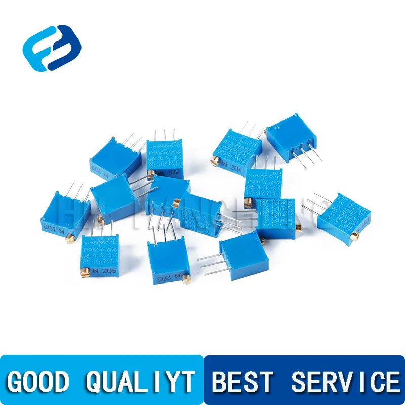 10 Pz/Lotto 3296W Serie Resistanceohm Trimpot Trimmer Potenziometro 1K 2K 5K 10K 20K 50K 100K 200K 500K 1M