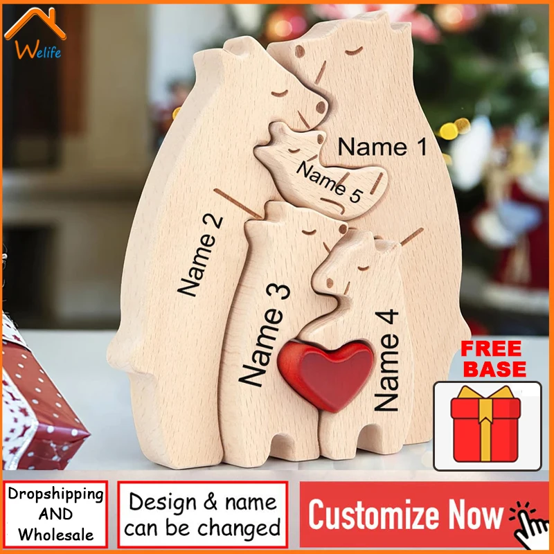 OESSUF Holzbär Türklingel - Handgemachte Holzglocke Für Zuhause