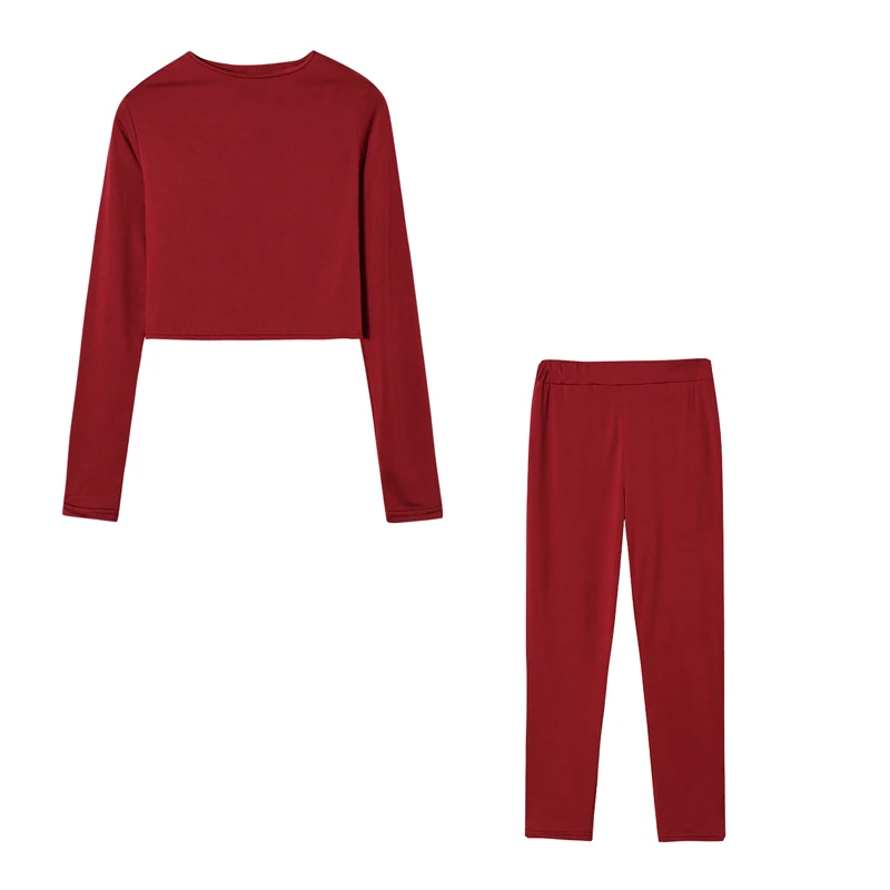 2026 Frühling und Herbst Neues Damen-Freizeitset für den Außenhandel Zweiteiliges Slim-Fit Langarm-Sportset – Detail 23