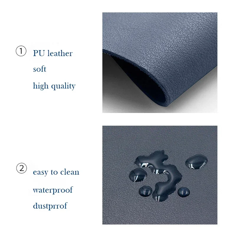 PU Leather Mouse Pad Waterproof Cute Desk Pad Solid Color Kawaii Stationery Desktop Computer Accessories Office Supplies office supplies set,mouse pad coaster