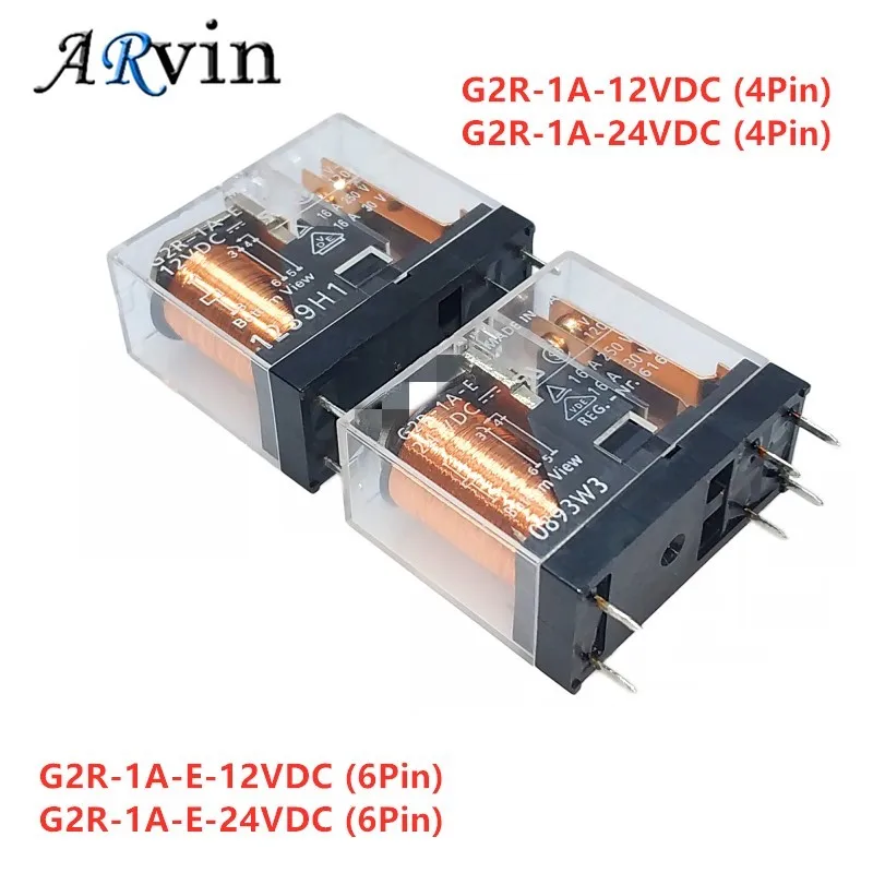 2 Teile/los Relais 6Pin G2R-1A-E-12VDC 16A G2R-1A-E-24VDC 4Pin G2R-1A-12VDC 10A G2R-1A-24VDC Eine Gruppe ist Schließer