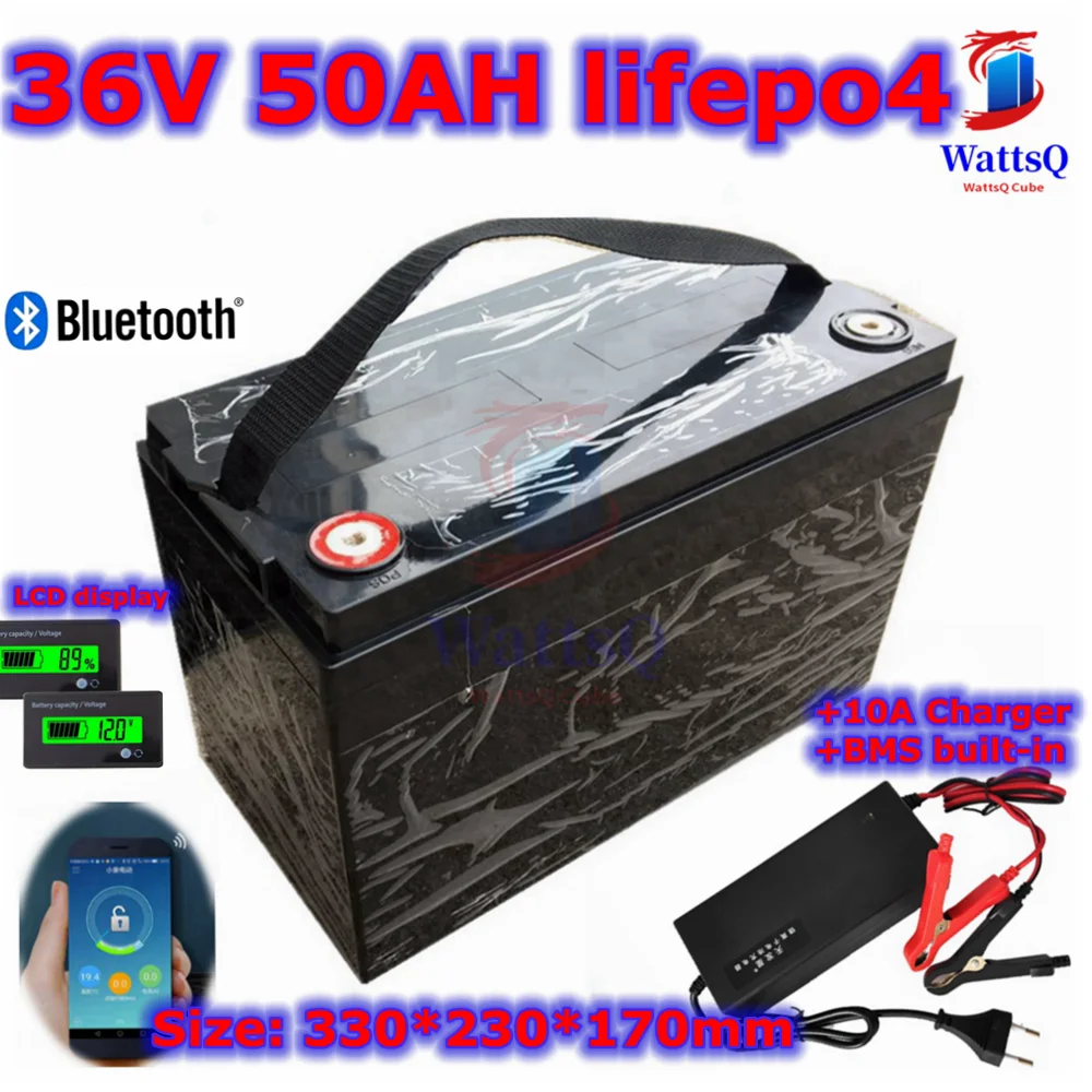 Rechargeable2000DeepCycles36V50AhLifepo4LithiumBatteriespack