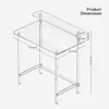 31.5" L X 19.7''W X 34.7" H Computer Desk with Monitor Stand for Office, Living Room, Bedroom, Modern Clear Writing Desk 2