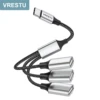 Type C to USB OTG Adapter Cable USB-C Male to USB2.0 Female Expansion HUB for MacBook Pro Samsung iPad Pro Xiaomi Extender 3Port 1
