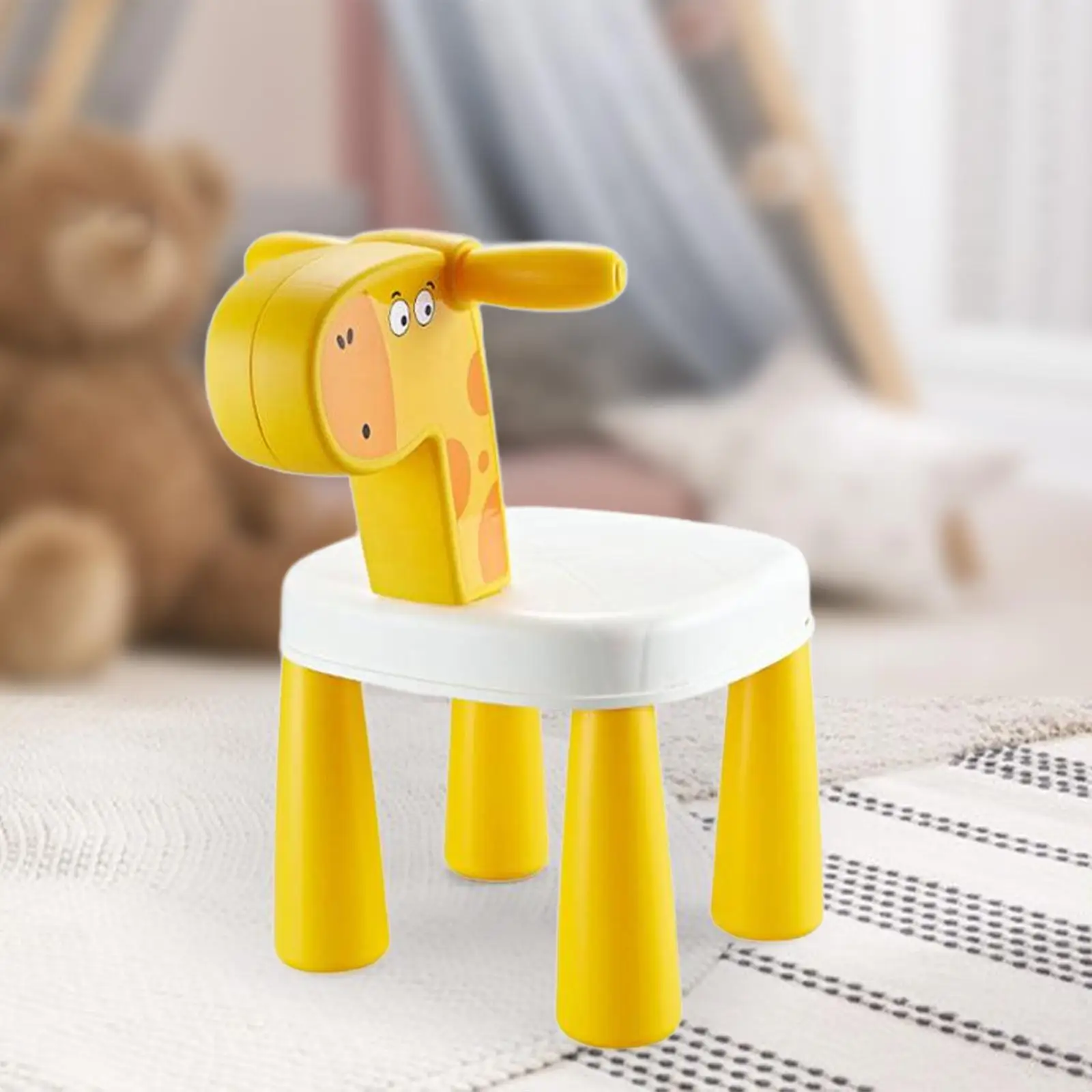 Kids Chair Cartoon Easy to Assemble Durable Cartoon Giraffe Chair Children Chair for Indoor Home Daycare Kindergarten Classroom